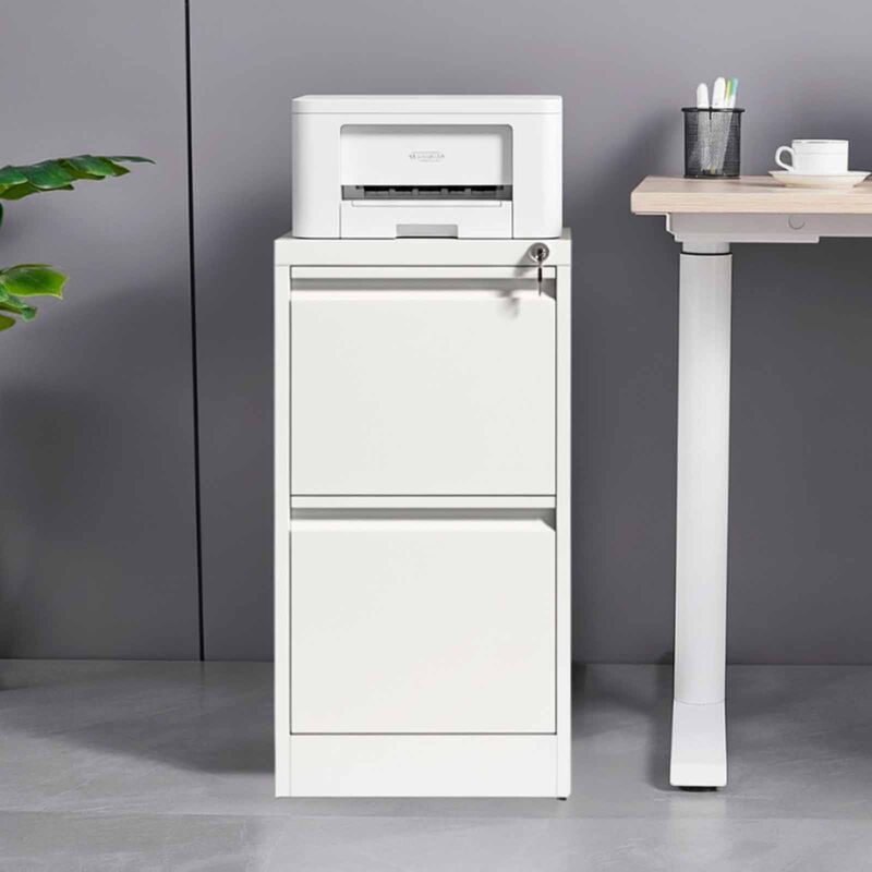 STEELCRAFT Filex 2 Drawer Vertical Filing Cabinet White38 X 50 X 73 H FILEX-image 9