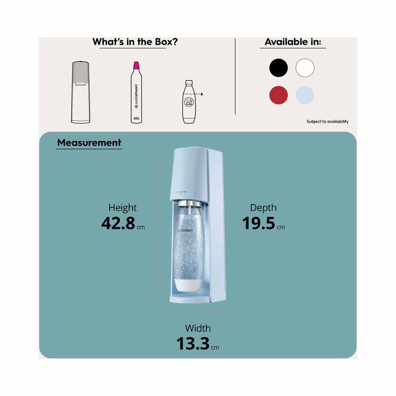 SODASTREAM Sparkling Water Maker - Misty Blue TERRA - 1012811653-image 3