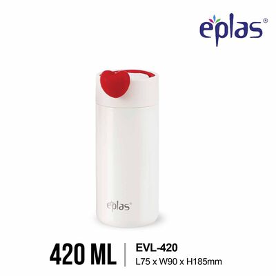 EPLAS Eplas Evl-420 (420ml) Macaron Handy Thermal Bottle W Strainer - Beige EVL-420