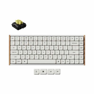 KEYCHRON K3 Ultra 8k 75% 84 Keys White Rgb Hot-swap Milk Pom Banana Switch KYCN-K3U-Q4Z