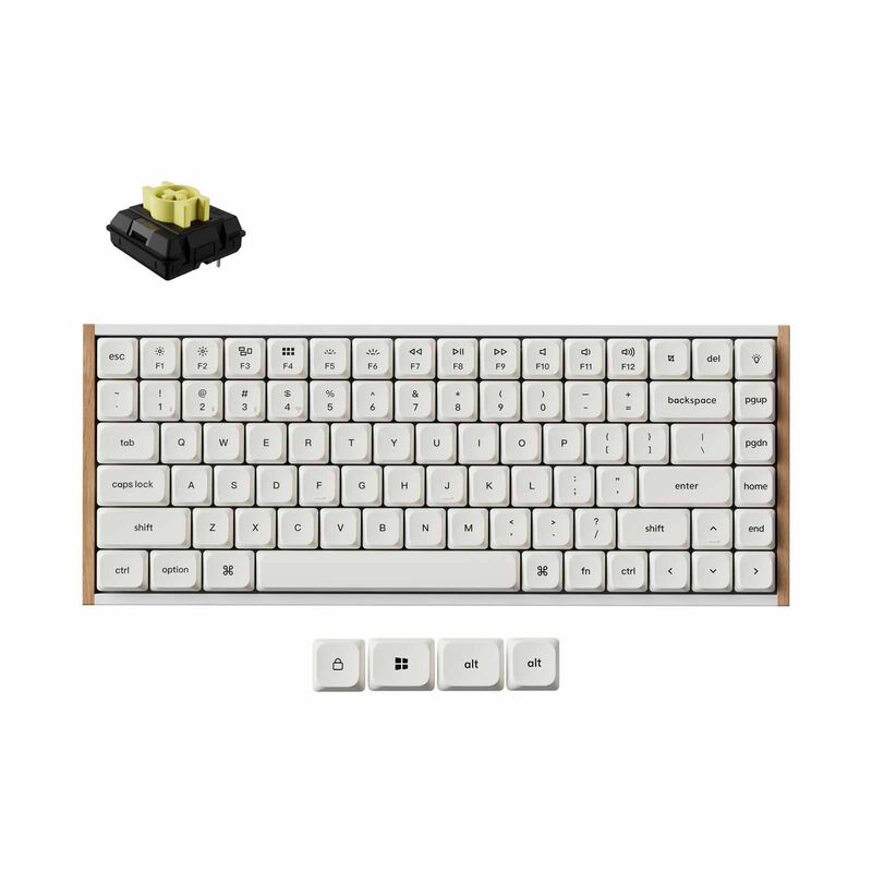 KEYCHRON K3 Ultra 8k 75% 84 Keys White Rgb Hot-swap Milk Pom Banana Switch KYCN-K3U-Q4Z-image 1