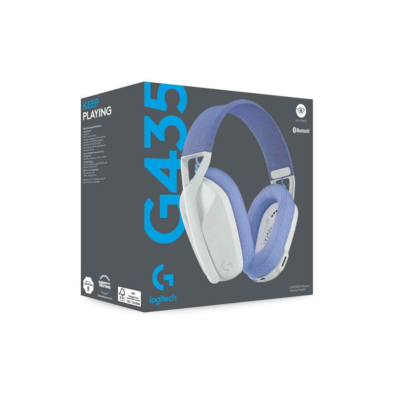 LOGITECH G435 Wireless Gaming Headset White 981-001075-image 8