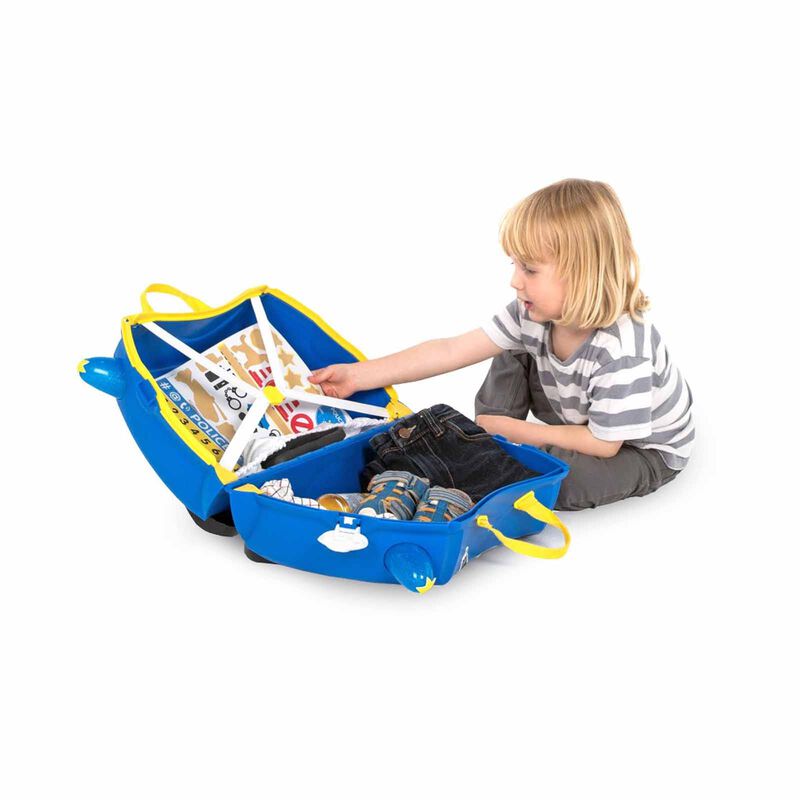TRUNKI Ride On Luggage - Percy Police Car TR0323-GB01-image 2