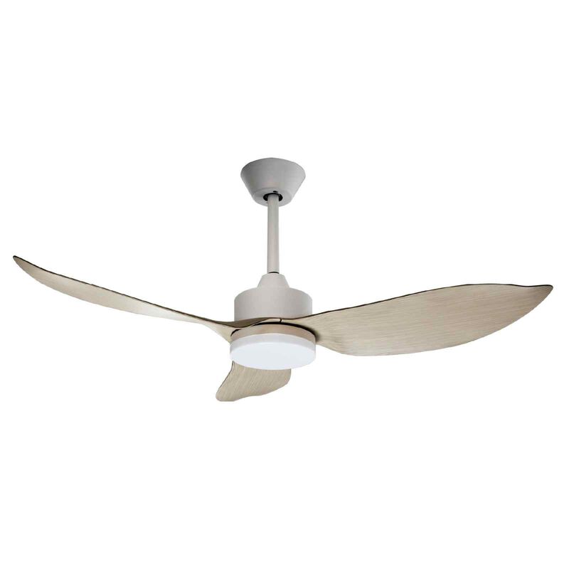 D'FAN 46 In Dc Ceiling Fan With Led Light (white/wood) SPACE46-WD/WH-image 3
