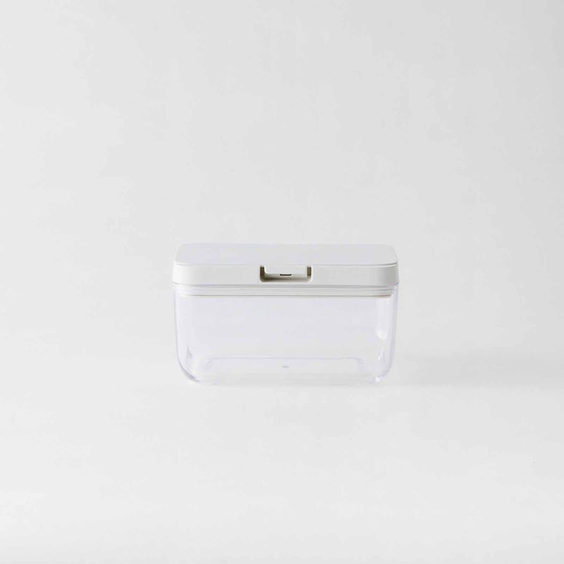 MARNA Good Lock Canister Wide Short 700ml - White K762-W-image 1