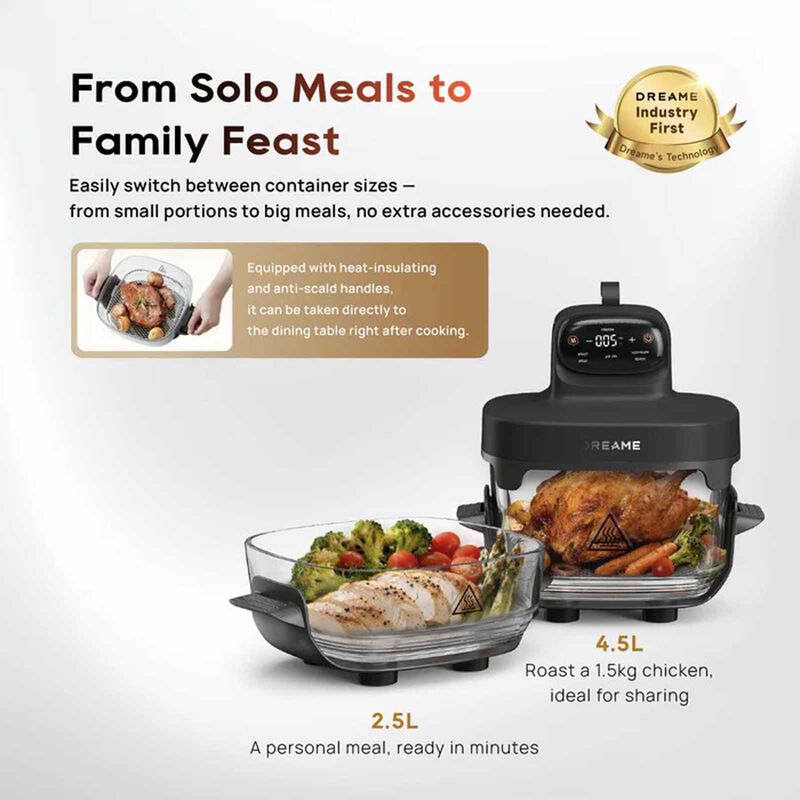 DREAME Pt60 Tasti Air Fryer (2.5l And 4.5l) DM-PT60-GL-image 2