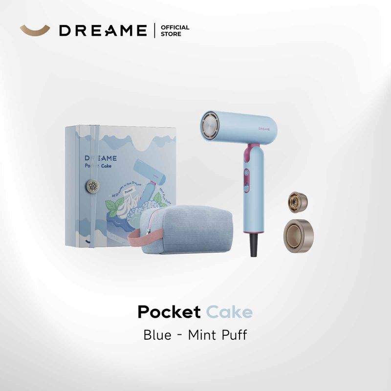 DREAME Pocket Cake High-speed Hair Dryer - Mint Puff Blue DM-CKHPKET-BL-image 1
