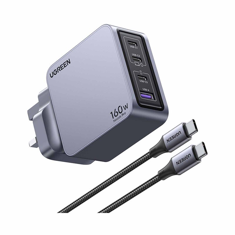 UGREEN Nexode Pro X763 160w Pd Fast Gan Charger (3c1a) With 100w Usb-c To Usb-c Cable 25878-image 1