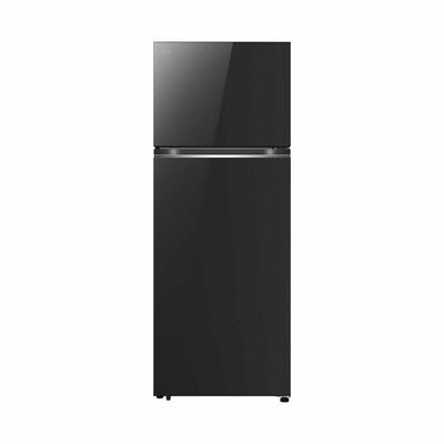 LG 2 Door Fridge -top Freezer (461l) Black Glass Col GT-B4604BM
