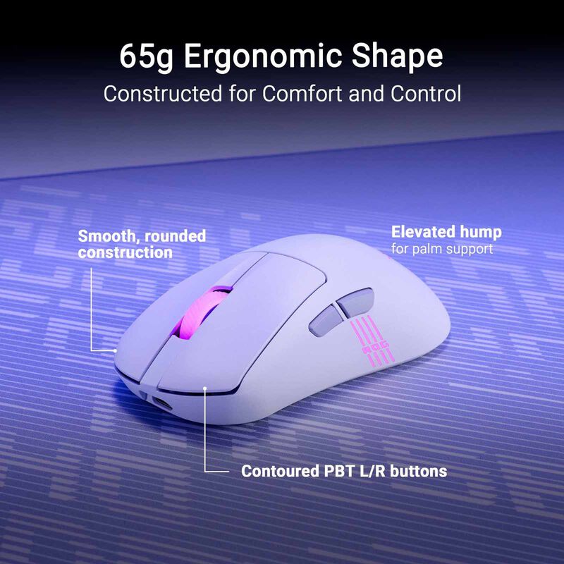 ASUS Rog Keris Ii Origin Wireless Gaming Mouse White P722 - ROG KERIS II ORIGIN WHT-image 2