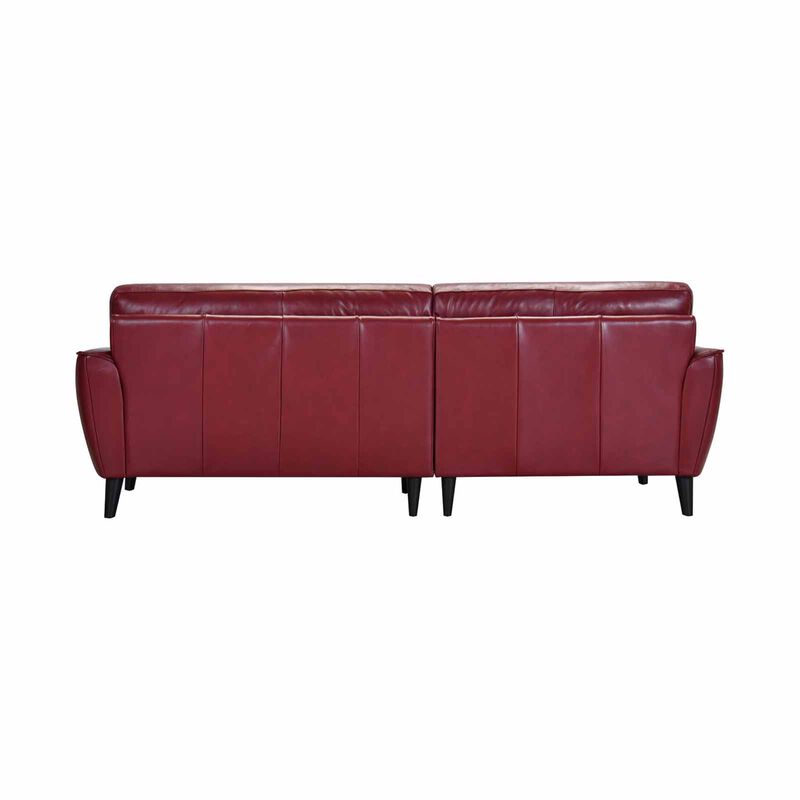 MUZE L Shaped Curve (fl) C13 Maroon Left Full Leather Sofa IMOGEN-image 4