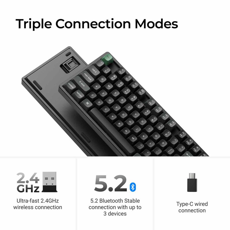 KEYCHRON K10 Ultra 8k 100% 108 Keys Black Rgb Hot-swap Apex Banana Switch KYCN-K10U-H4-image 8