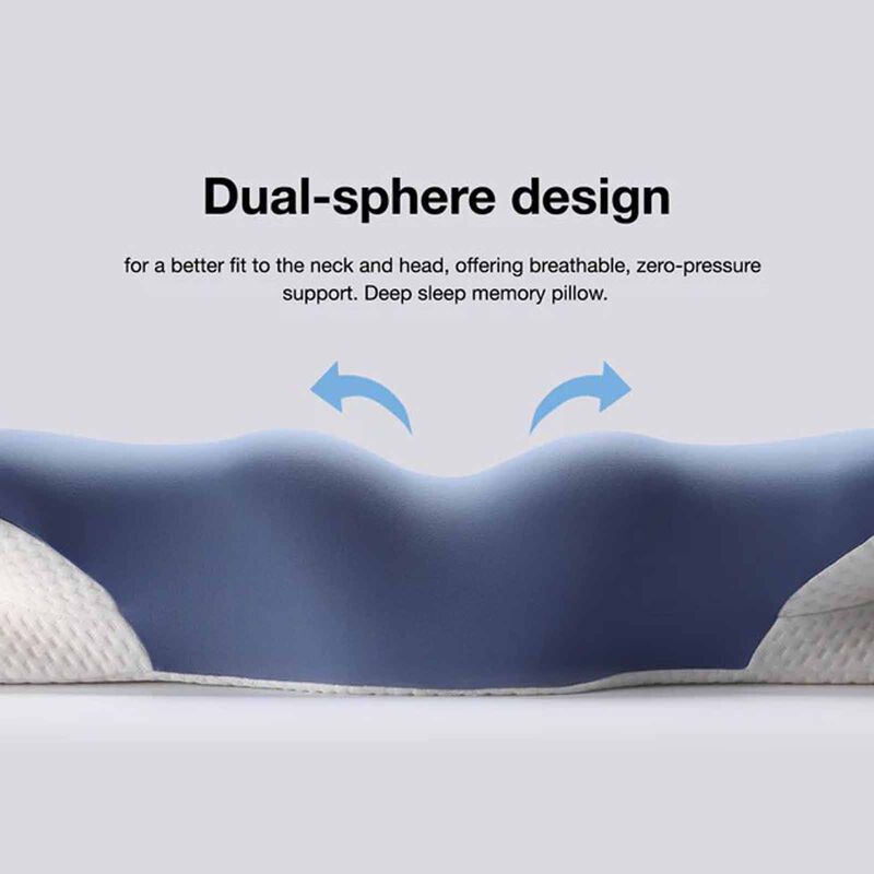 BELLAMI PL Dream Morph Memory Foam Pillow With Cover - White + Dark Grey DREAM MORPH-image 2
