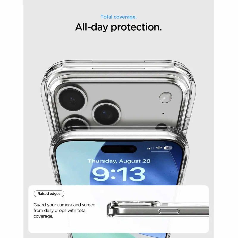 SPIGEN Iphone 17 Pro Ultra Hybrid S Magfit Clear White ACS09946-image 2