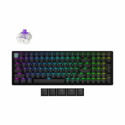 KEYCHRON K4 He Wireless Magnetic Switch Custom Keyboard, 96% 104 Key, Black Full Assembled, Rgb, Hot-swap, Ha KYCN-K4H-J1