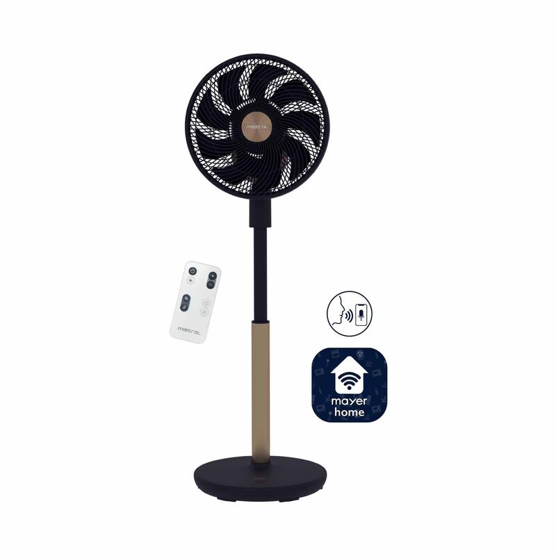 MISTRAL 12 In Bldc High Velocity Stand Fan With Remote & Wifi - Midnight Blue MHV9812DRW-MB-image 1