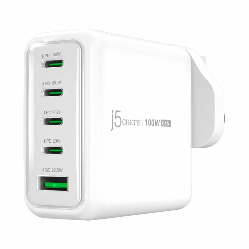 J5CREATE 100w Gan Usb-c 5-port Charger JUP53100F-image 9