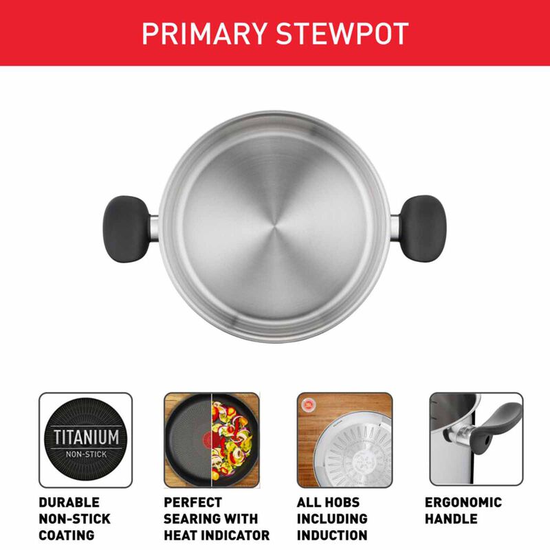 TEFAL Primary Stainless Steel Stewpot 24cm E30846-image 4