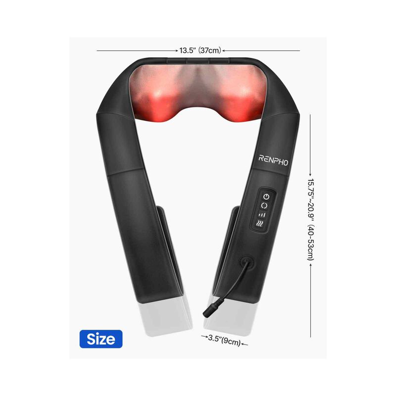 RENPHO Shiatsu Neck And Shoulder Massager With Adjustable Strap SNM066-BK-image 10