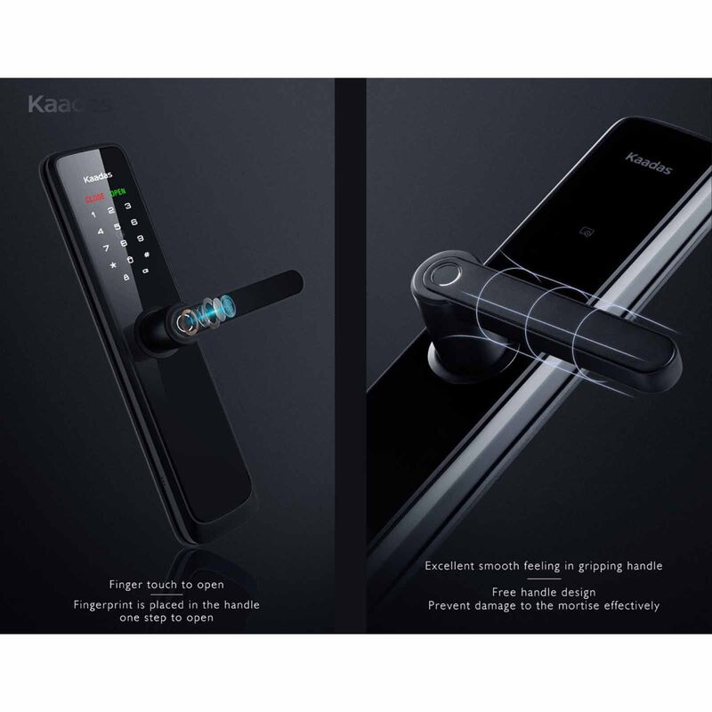 KAADAS Lever Handle Mortise Door Lock With Dual-unlocking Feature L7 BLACK-image 5