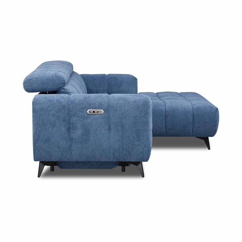 MUZE L Shaped Recliner (fab) Right Cat A Blue Fabric Sofa ANJA-image 7