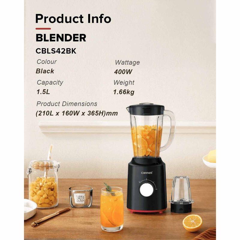 CORNELL Blender/grinder (1.5l) - Black CBLS42BK-image 4