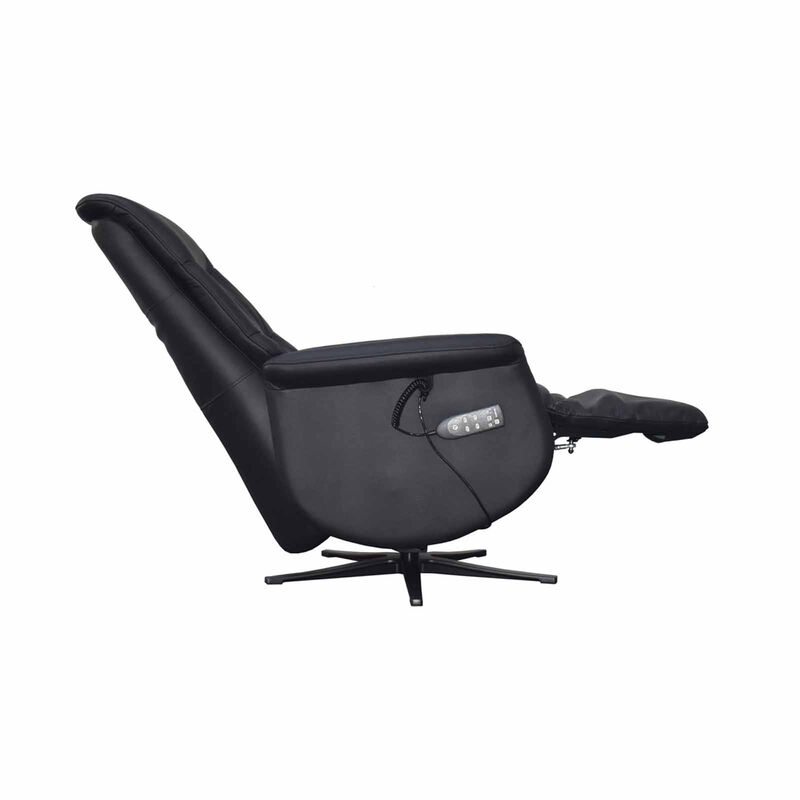 Power Lift Massage Chair (hl) Black Half Leather JORUNN-image 2
