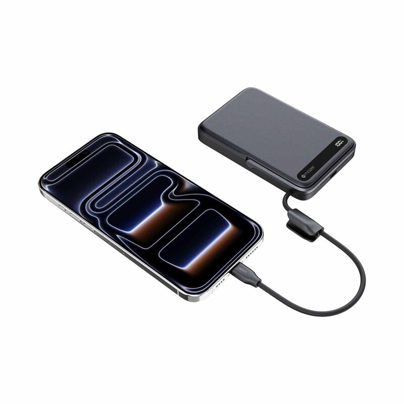 MAZER Maglink 10,000mah Magnetic 15w/apple Watch Charging/usb-c Pd27w Cable Power Bank - Black M-MAGLINK19-BK-image 6