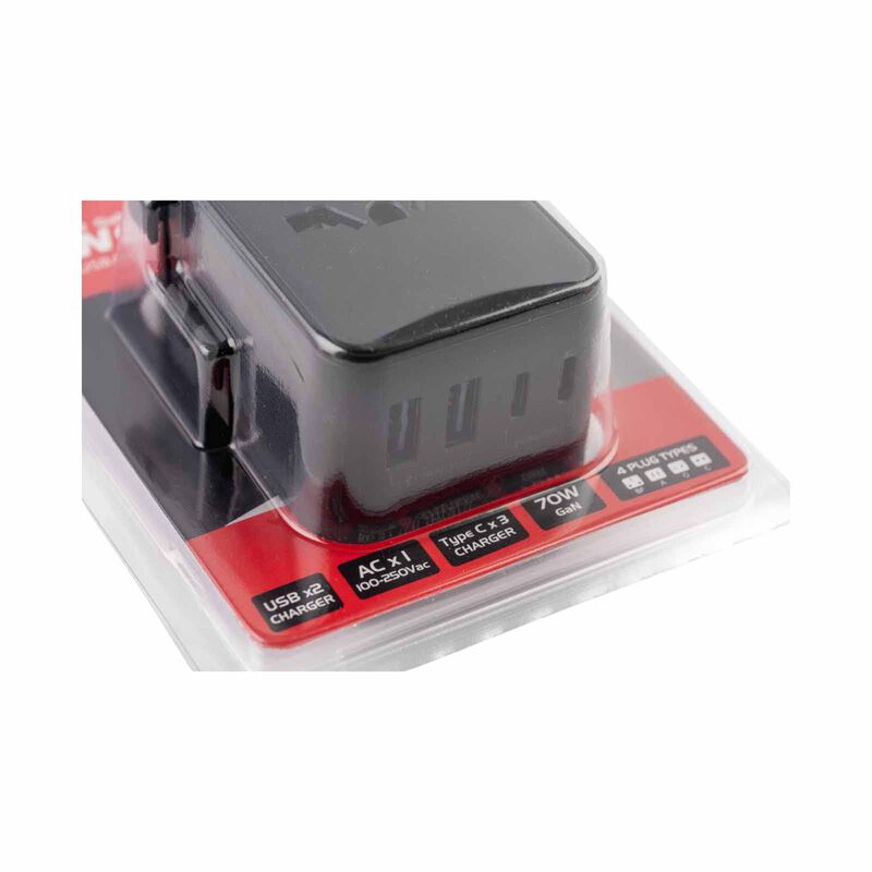 MORRIES 70w Gan Charger With 3 Type C And 2 Usb Travel Adaptor MS-70WGFC-image 4