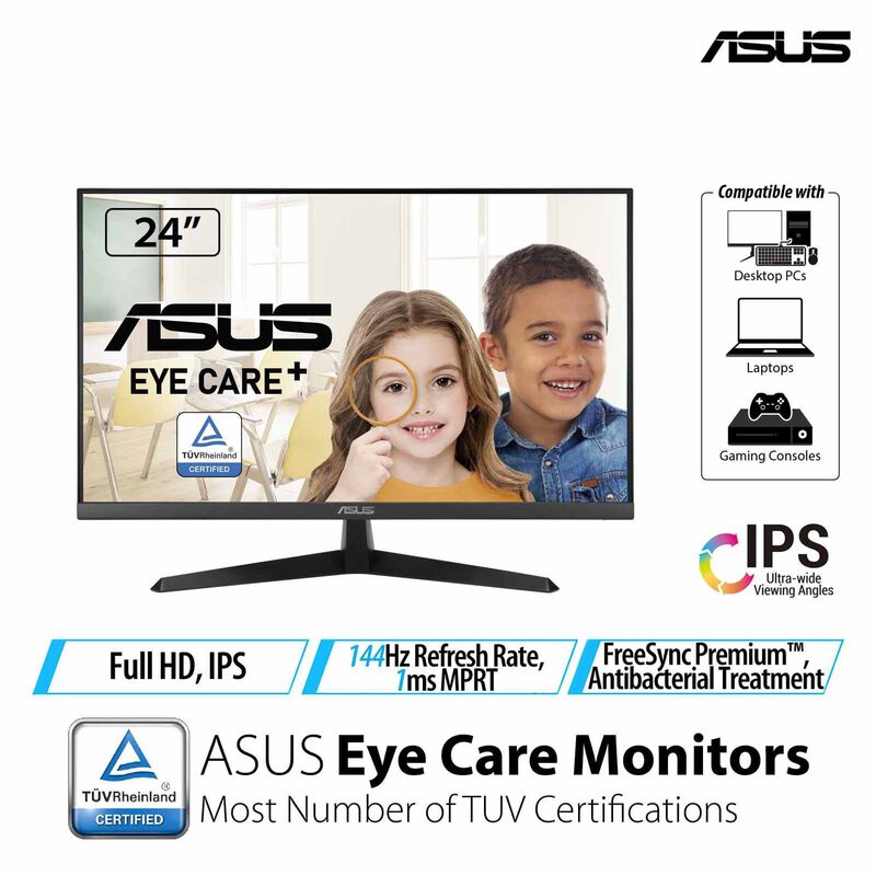 ASUS 24in Eye Care 144hz Gaming Monitor VY249HGE-image 1