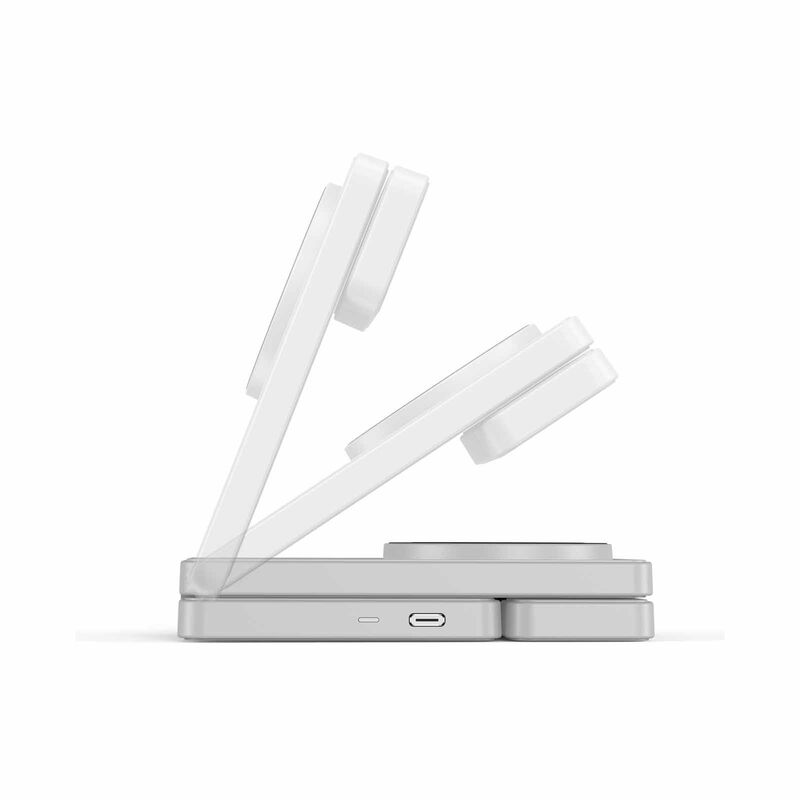 MAZER Qi2.2 25w Foldable 3in1 Total 35w Wireless Charging Stand-lightgrey M-MAGFOLD07-LG-image 6