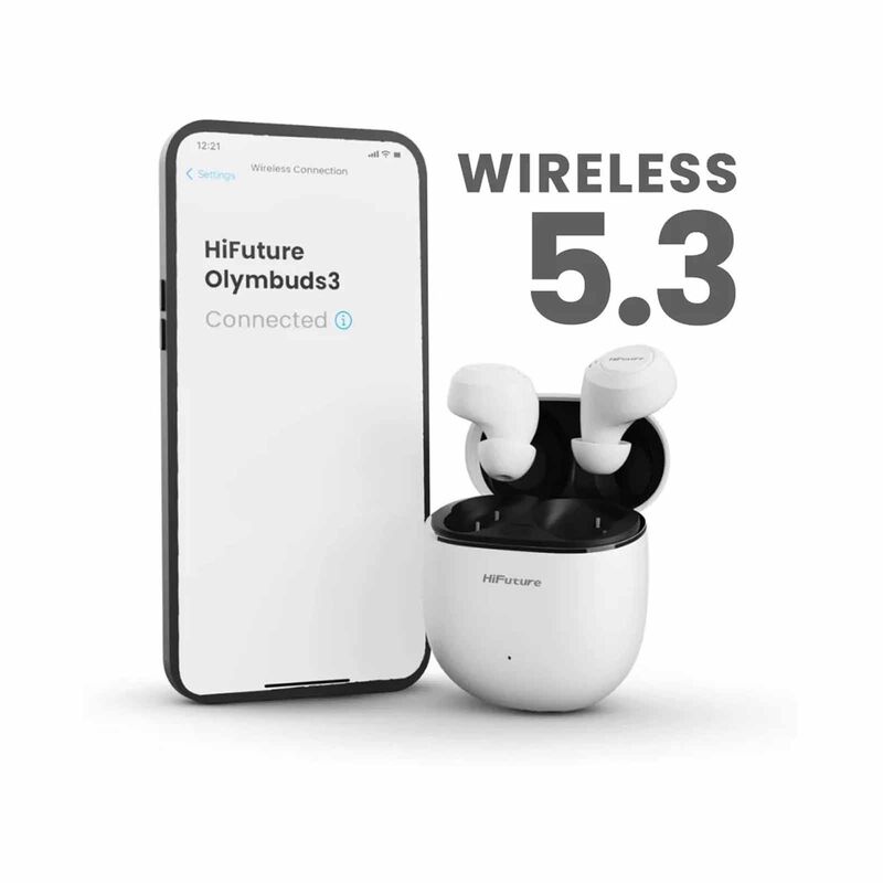 HIFUTURE Olymbuds 3 - White Tws Bean Type Earbuds HEO3WH-image 3