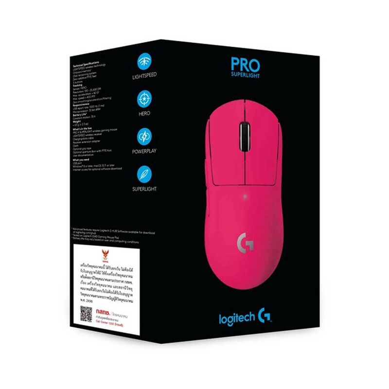 LOGITECH G Pro X Superlight Gaming Mouse Magenta 910-005958-image 10