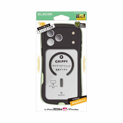ELECOM Iphone 18 Pro Max Grippy Hybrid Case Magsafe PM-A26DGRPFKMBK