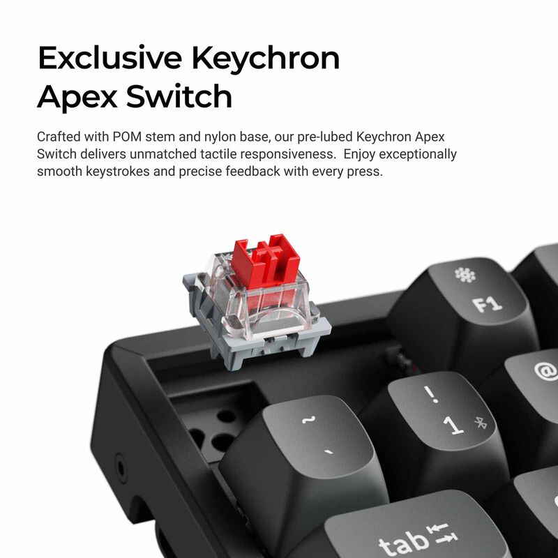 KEYCHRON K8 Ultra 8k 80% 87 Keys Black Rgb Hot-swap Apex Banana Switch KYCN-K8U-J4-image 4