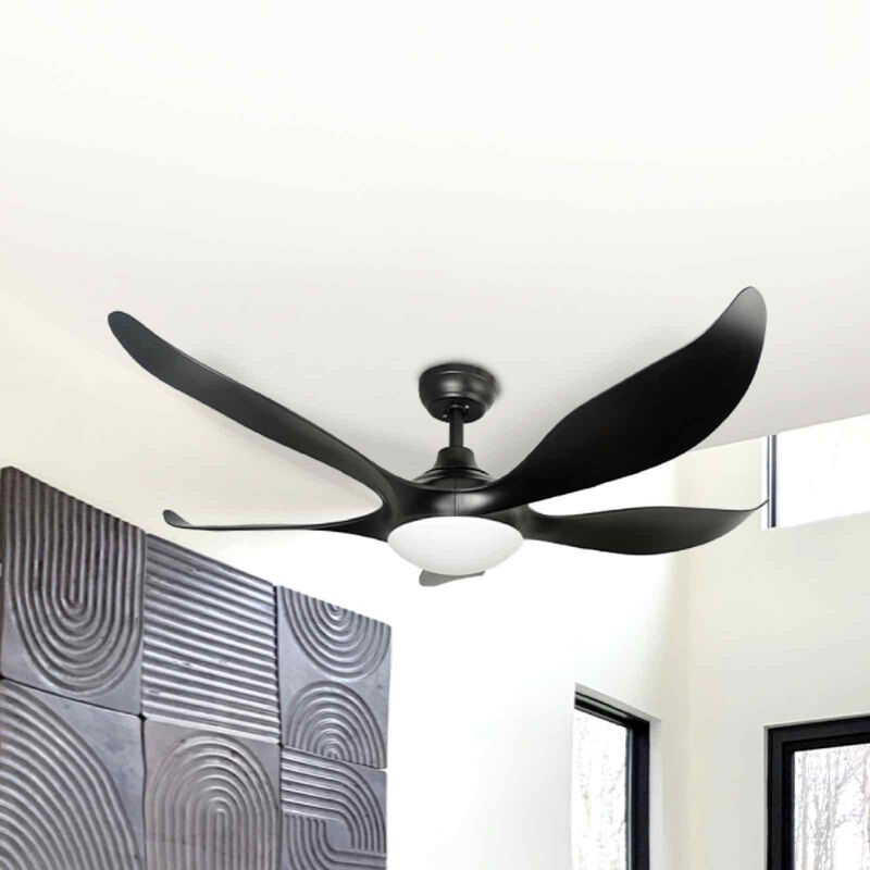D'FAN 52 In Dc Ceiling Fan With Led Light (black) TYPHOON52-BK-image 6
