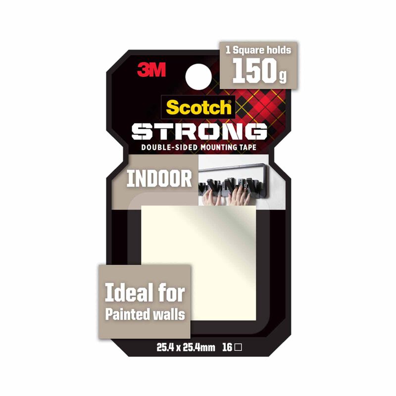 3M SCOTCH Scotch Indoor Double-sided Mounting Squares 110-sq16, 25.4x25.4mm 110-SQ16-image null