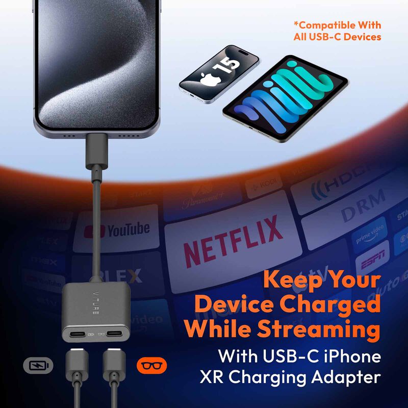 VITURE Pro Usbc To Glasses Charging Adapter USB-C XR CHARGING ADAPTER-BLACK-image 6