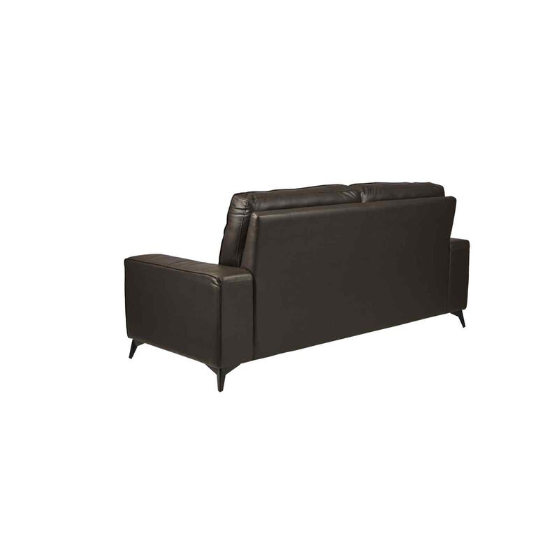 SOLOTTI 3 Seater (hl) Dk Brown Half Leather Sofa EMMALINE-image 4