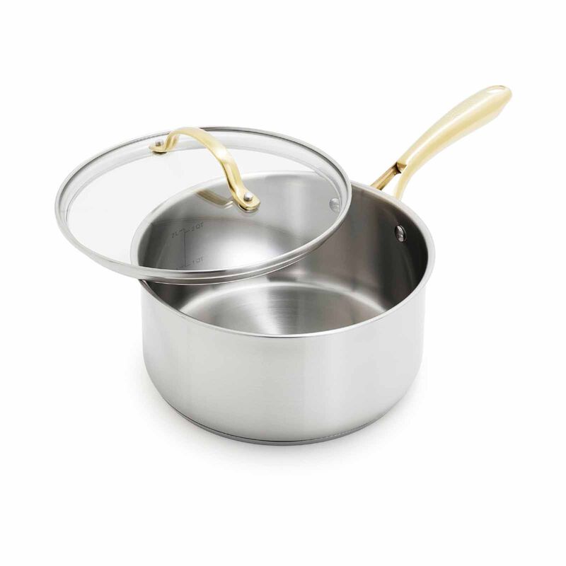 GREENPAN Swift 20cm Stainless Steel Covered Saucepan GPST084827-image null