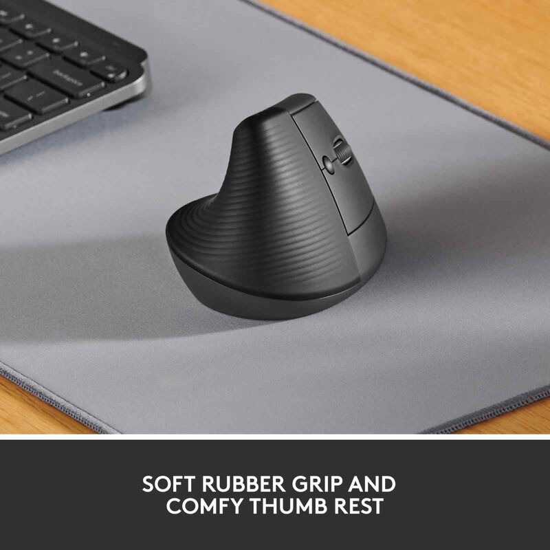 LOGITECH Logi Lift Vertical Ergonomic Mouse - Graphite (1y) 910-006479-image 2