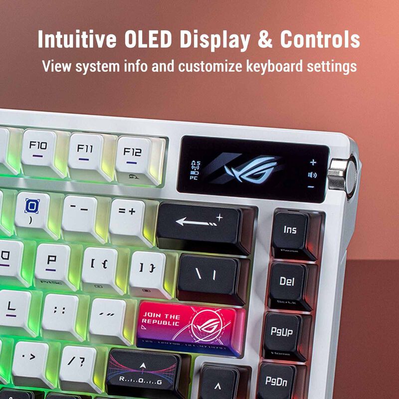 ASUS Rog Azoth X Nx Strom Wireless Custom Keyboard M704 - AZOTH X NX/SM (PBT)-image 10