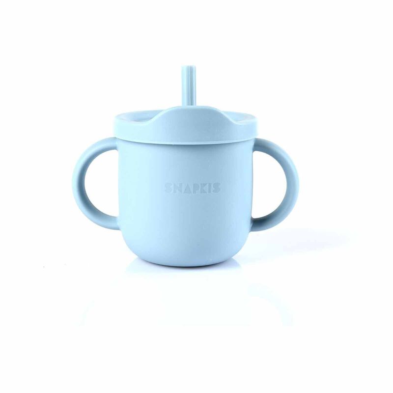 SNAPKIS Dusty Blue SIL SIPPY CUP-image null
