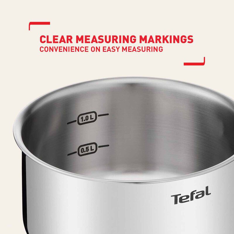 TEFAL Primary Stainless Steel Saucepan 16cm With Lid E30822-image 3
