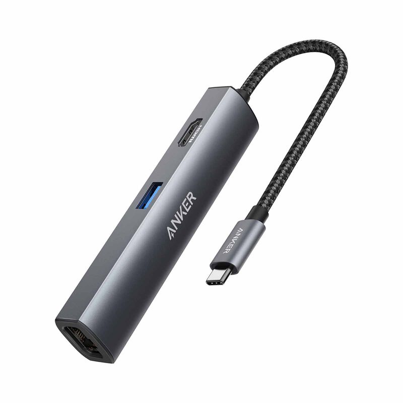 ANKER Powerexpand+ 5-in-1 C Ethernet Hub Gy A8338HA1-image 1