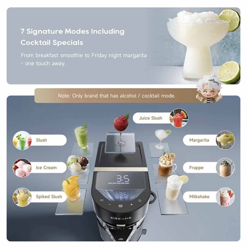 DREAME Slm60 2-in-1 Slushie & Ice Cream Maker - Black DM-SLM60-GY-image 6