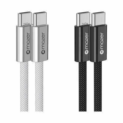 MAZER Infinitelink Flex2 2pcs/pack 240w 1m Usb-c Cable Combo-blackwhite M-FLEX2-COMBO1-BW
