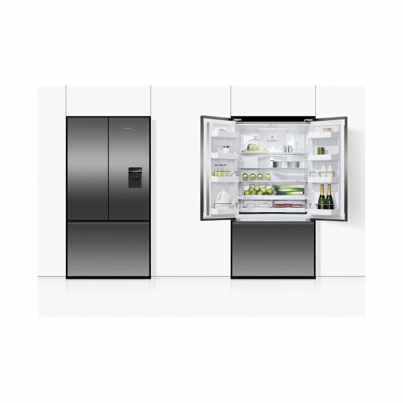 FISHER & P French Door Fridge With Ice & Water (536l)/( Black Reccesed Stainless Steel ) RF610ANUB7-image 6