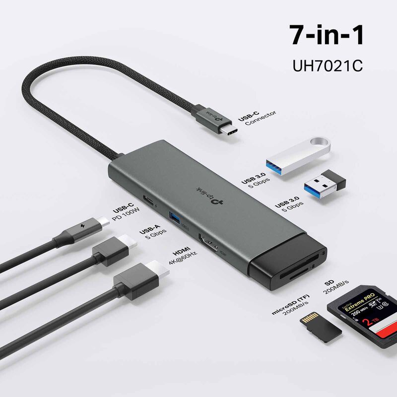 TP LINK Usb Type-c 7-in-1 Hub UH7021C-image 6