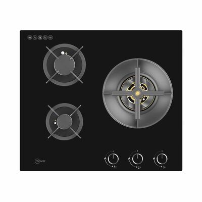 MAYER 60cm 3 Burner Gas Hob - Glass Black (lpg/pub) (exclude Installation) MMGH360HI
